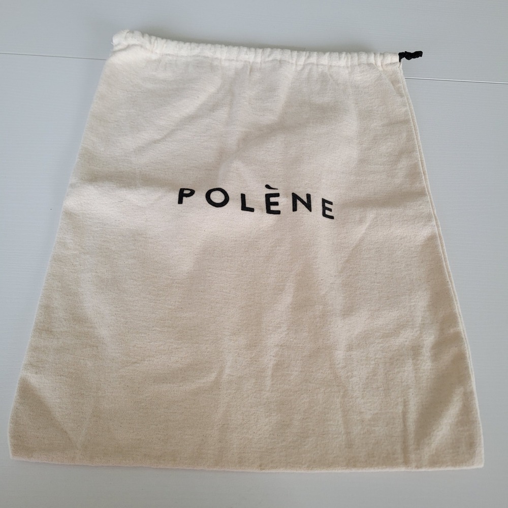 Polene Paris Cream Soft Drawstring Dust Bag for Handbags Large 14x18
